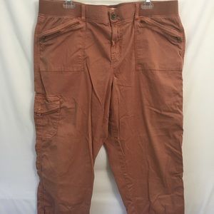 Evri Cargo Capri Pants Orange